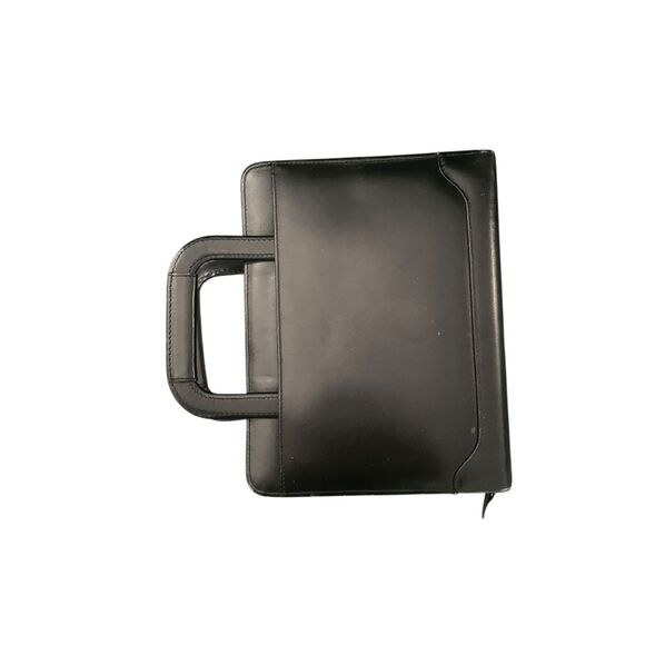 Vintage Franklin Covey Black Leather Zip Around Planner Compact Size - Picture 1 of 6